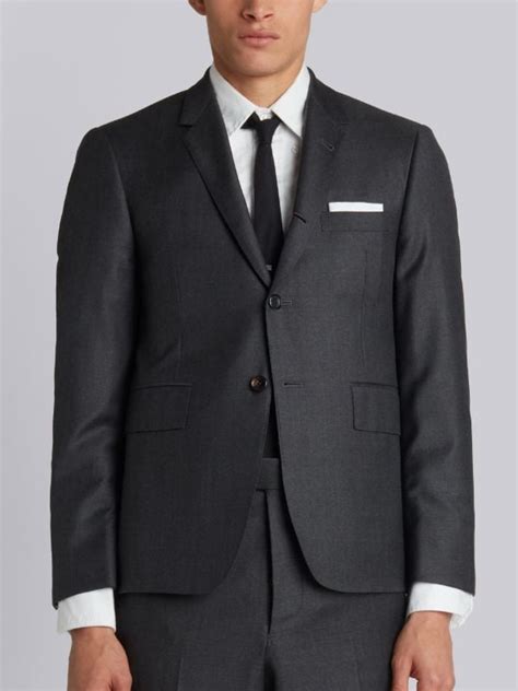 Classic Suit Gray Wool Twill 